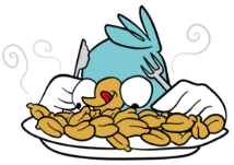 Chicken Eating Wings